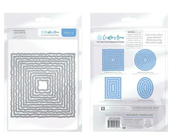 Stitched Deckle Edge Squares - Crafters Home Exclusive Dies 1