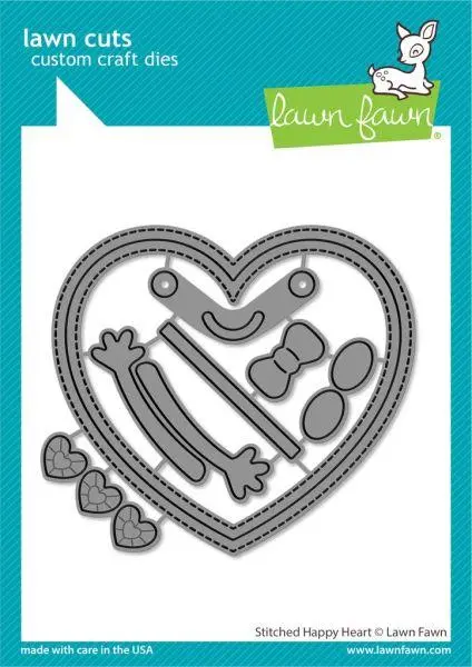 Stitched Happy Heart Dies 1