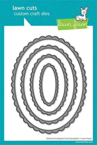 Stitched Scalloped Oval Stackables - Dies 1