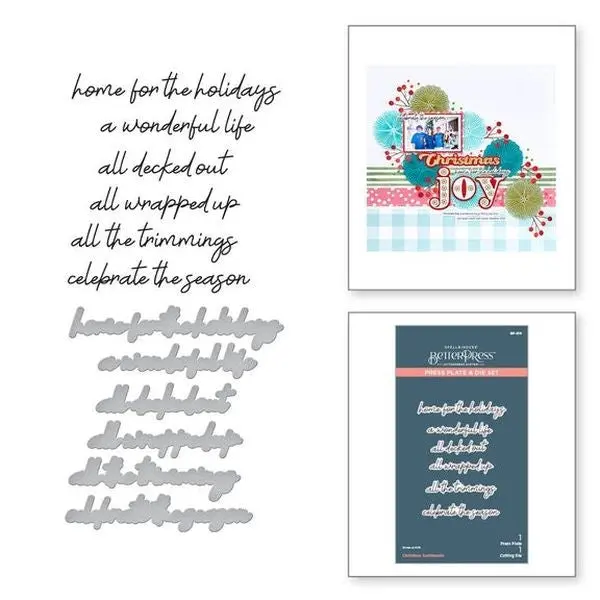 Storytelling Collection - Christmas Sentiments Press Plate & Die Set 1