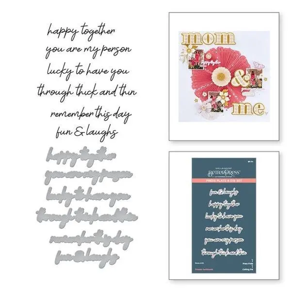 Storytelling Collection - Friends Sentiments Press Plate & Die Set 1