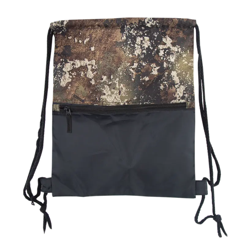 Strata/Black Drawstring Bag 1