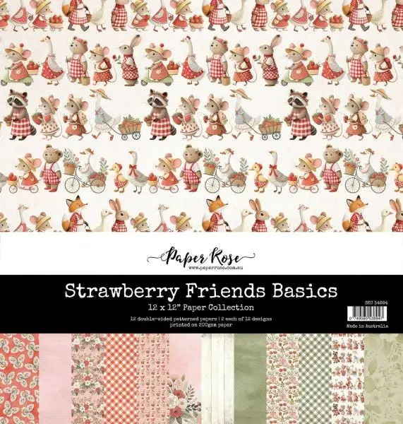 Strawberry Friends - 12X12 Paper Collection - Basics 1