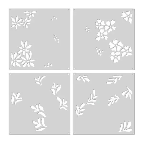 Summer Blooms - Color Layering Stencil Set 1