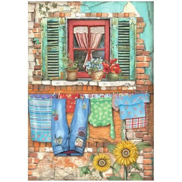 Sunflower Art - Rice Paper - Window 1