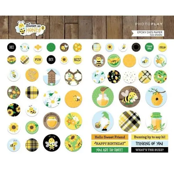 Sweet As Honey 2 - Pre-Colored Eposy Dies Paper Pack 1