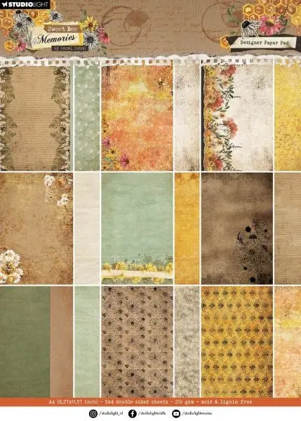 Sweet Bee Memories - Background Paper Pad 1