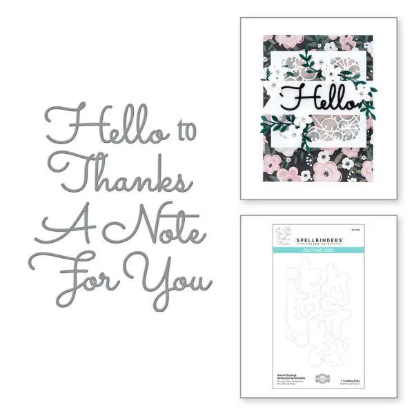 Sweet Seranade Notecards Collection - Sweet Saying Notecard Sentiments 1