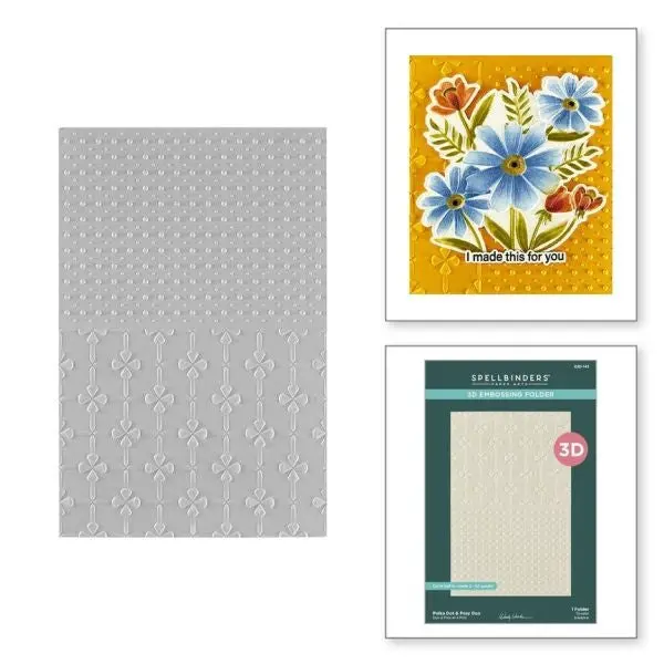 Tabbed Classics Collection - Polka Dot & Posy Duo - 3D Embossing Folder 1