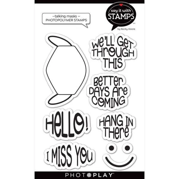 Talking Masks - 4X6 Icon Stamps 1