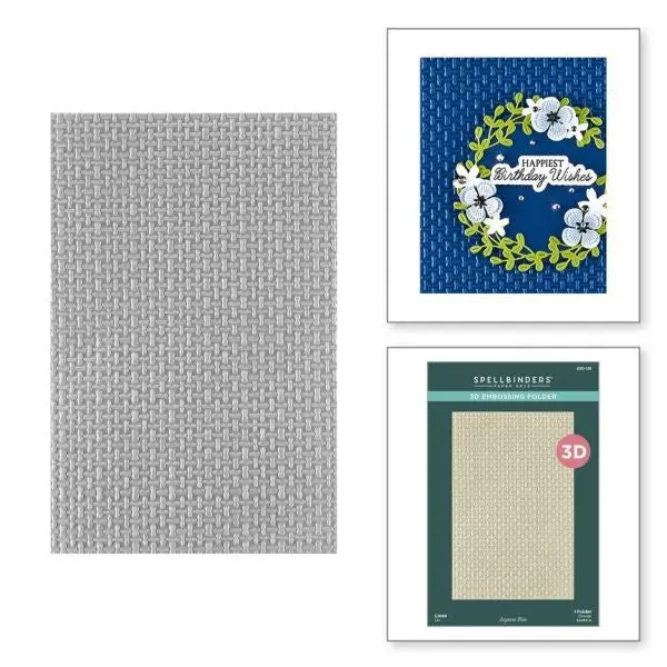 Texture & Foliage Collection - Linen 3D Embossing Folder 1