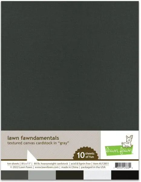 Textured Canvas Cardstock - Gray 1