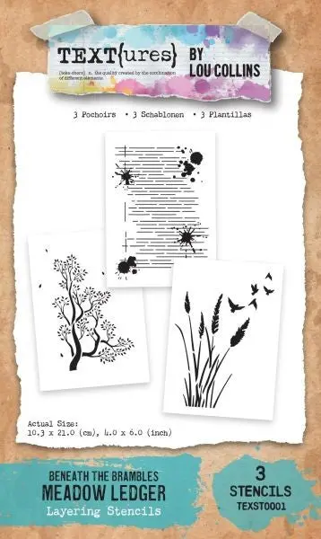 Text{Ures} - Beneath The Brambles - Meadow Ledgers - Layering Stencils 1