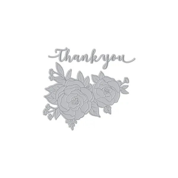 Thank You Flowers Letterpress & Foil Plate 1