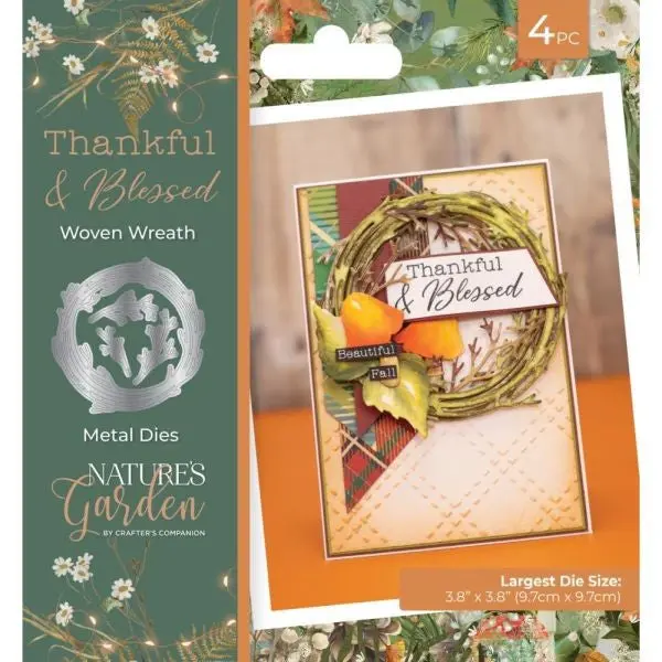 Thankful & Blessed - Woven Wreath - Dies 1