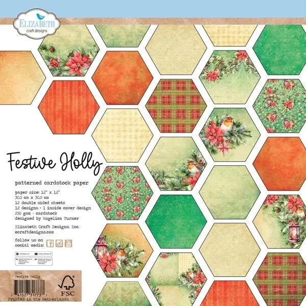 The Festive Holly Collection - Festive Holly - 12X12 Paper Pack 1