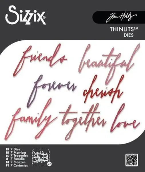 Thinlits Die - Handwritten Love Words 1