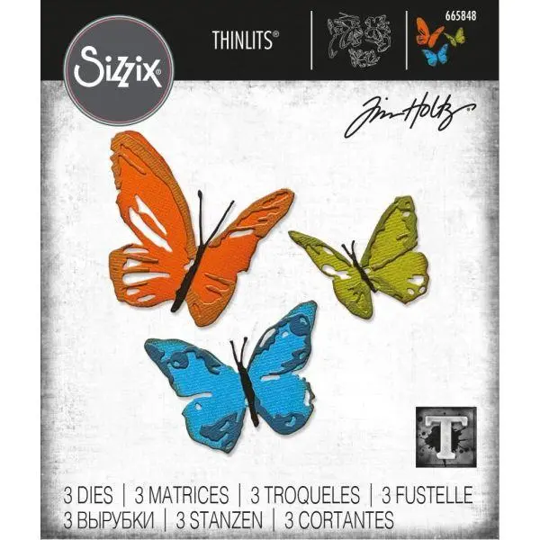 Thinlits Dies - Brushstroke Butterflies 1
