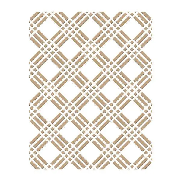 Tic Tac Toe Plaid - Hot Foil Glimmer Plate 1