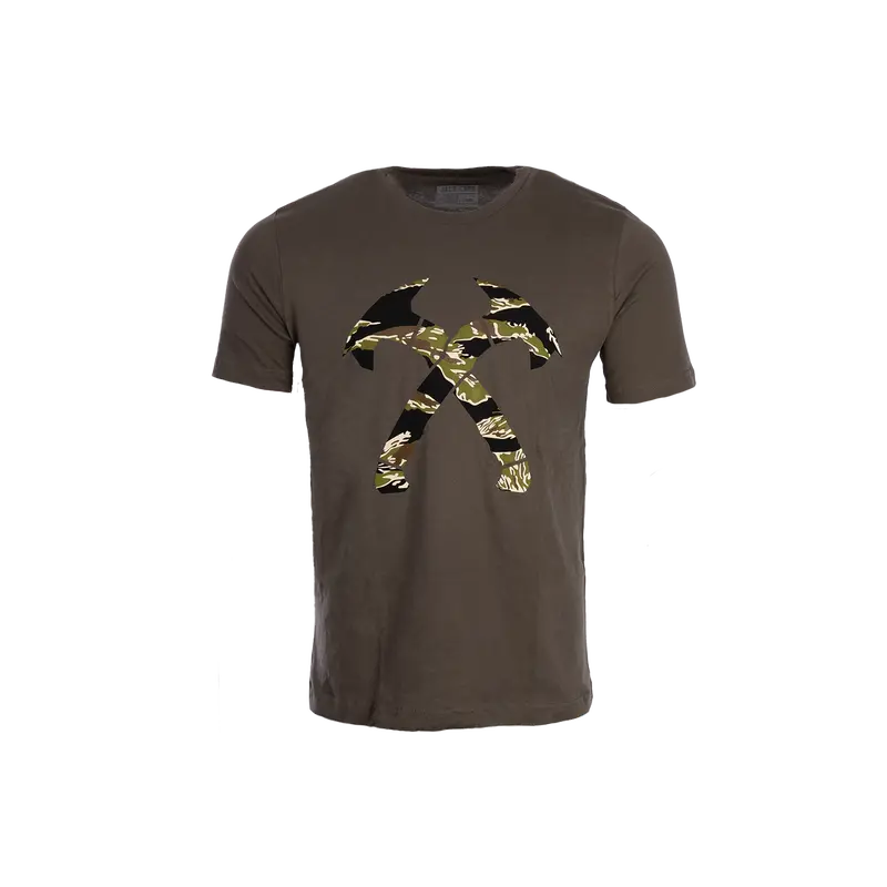 Tiger Stripe Camo Crossed Hawks Tee Army Green 1