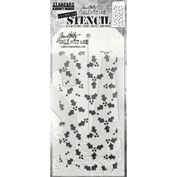 Tiny Holly - Layering Stencil 1
