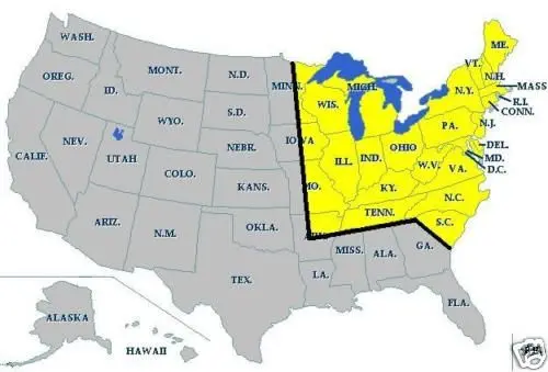 Topo Map Card- North Eastern United States 1