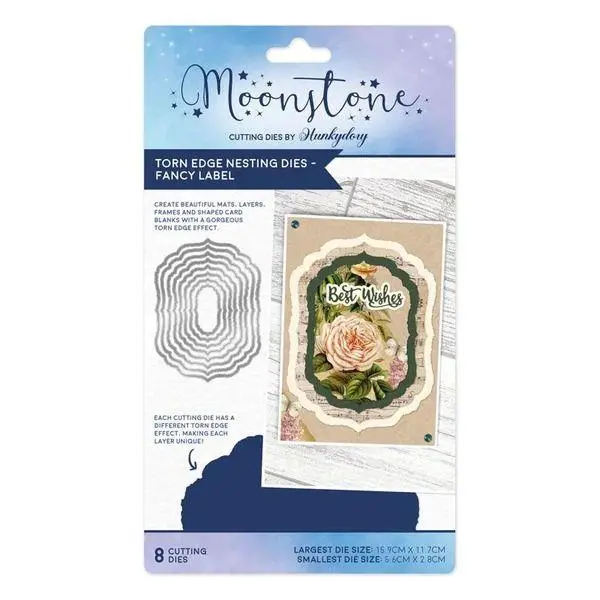 Torn Edge Nesting Dies - Fancy Label 1