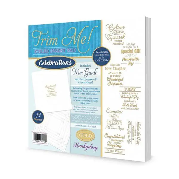 Trim Me! Foiled Insert Pad - Celebrations Gold 1
