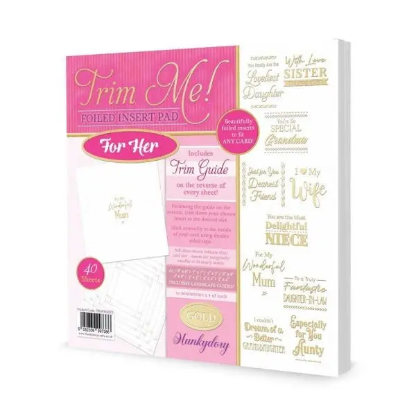 Trim Me!  Foiled Insert Pad - For Her - Gold 1