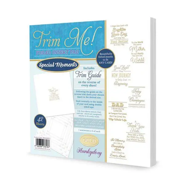 Trim Me! Foiled Insert Pad - Special Moments Gold 1