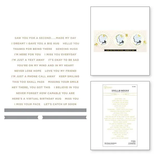 Truly Yours Collection- Mini Sincere Sentiments Glimmer Hot Foil Plate & Die Set 1