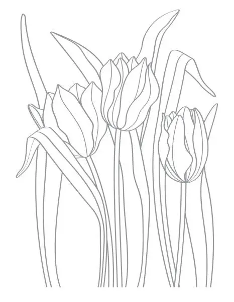 Tulips Impress-Ion Letterpress Press Plate 1