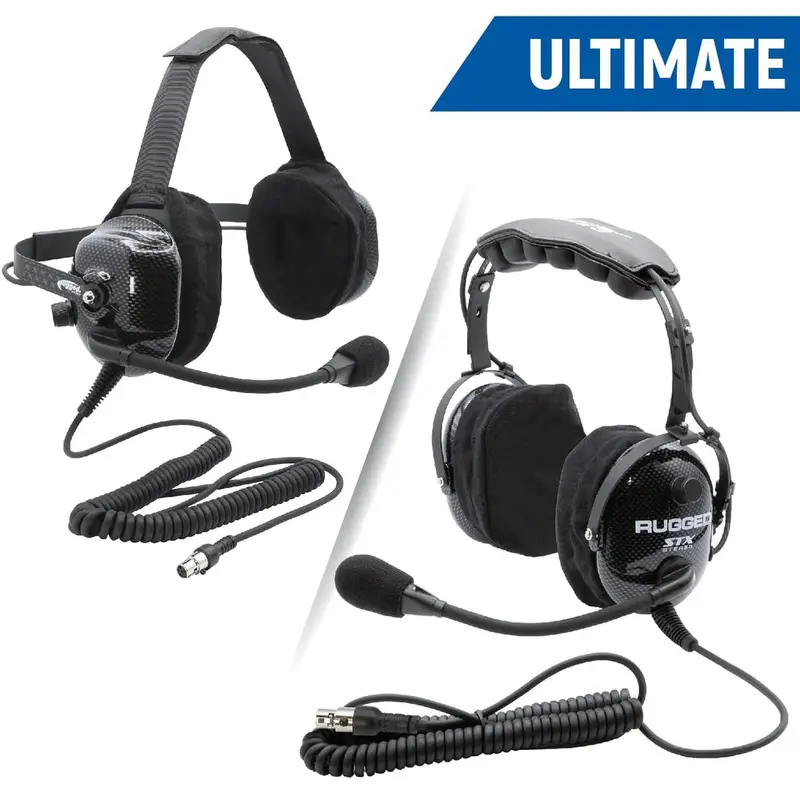 Ultimate Headset For Stereo And Offroad Intercoms - Over The Head Or Behind The Head 1