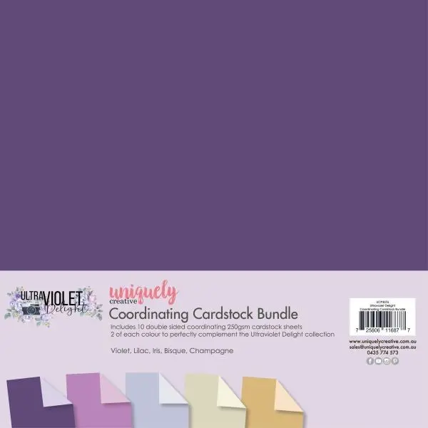 Ultraviolet Delight - 12X12 Collection Pack - Coordinating Cardstock Bundle 1