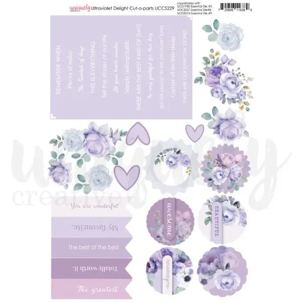 Ultraviolet Delight - Cut-A-Part Sheet 1