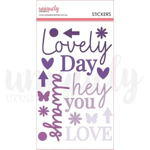 Ultraviolet Delight - Felt Title Stickers 1