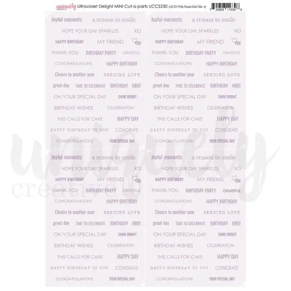 Ultraviolet Delight - Mini Cut-A-Part Sheet 1