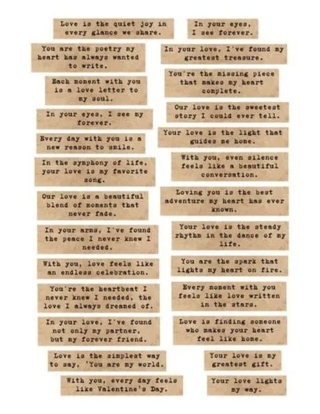 Valentine Phrases - Ephemera 1