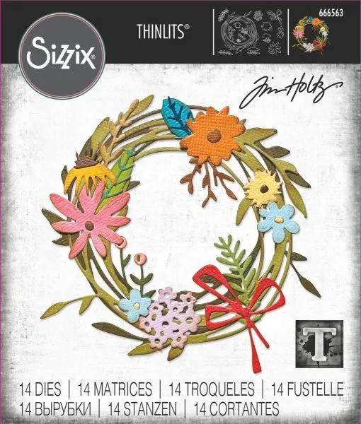 Vault Funky Floral Wreath - Dies 1
