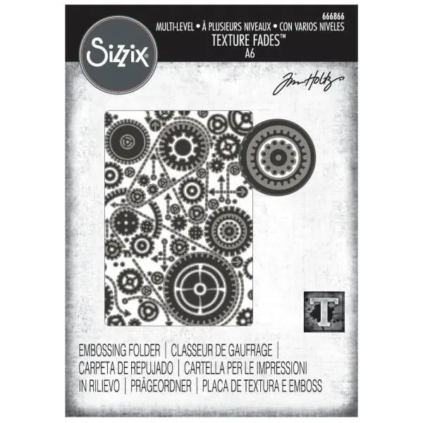Vault Gears - Multi Level Textured Impressions Embossing Folder 1