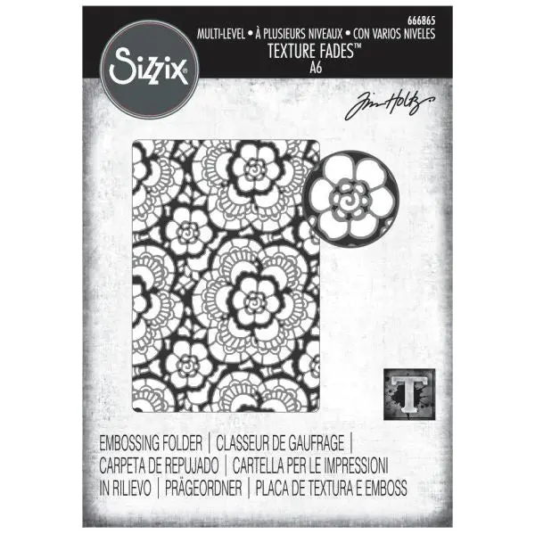 Vault Lace - Multi Level Textured Impressions Embossing Folder 1