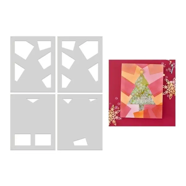 Very Merry Collection - Stencils - Color Layering Tree 1