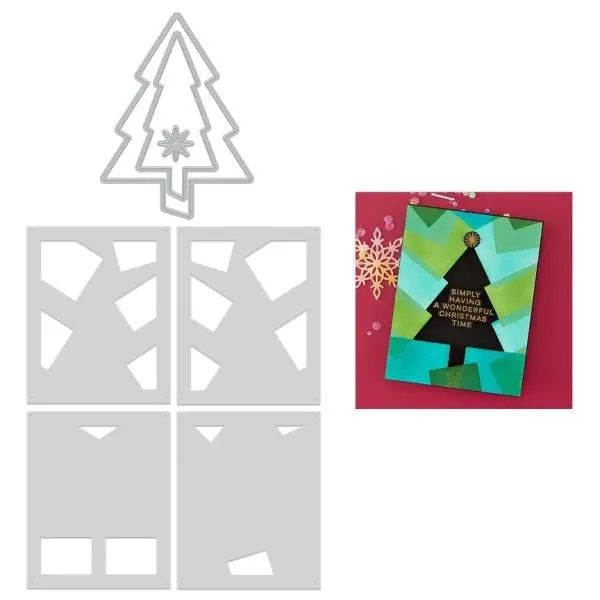 Very Merry Collection - Tree Die & Stencil Bundle 1