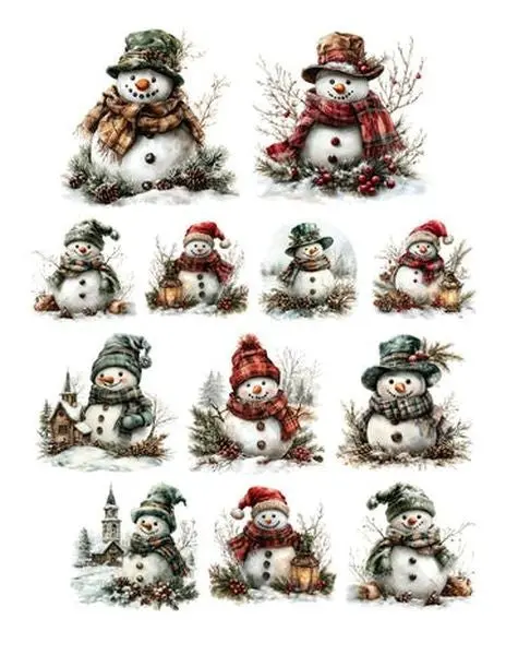 Victorian Christmas - Ephemera - Snowman 1
