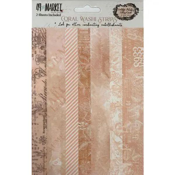 Vintage Artistry - Coral - Washi Strips 1