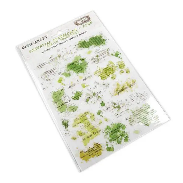 Vintage Bits - Essential Textblends Rubons - Fern 1