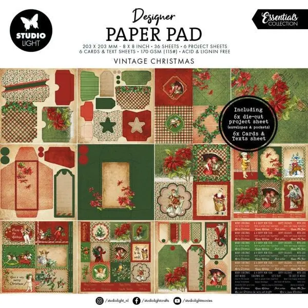 Vintage Christmas Essentials - Mixed Paper Pad 1