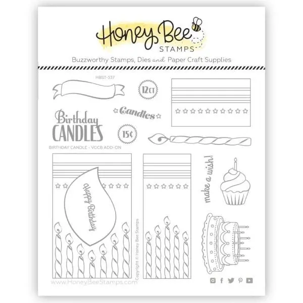 Vintage Gift Card Box - Birthday Candle Add-On - Clea Stamps 1