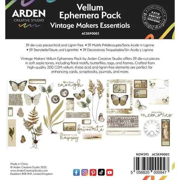 Vintage Makers - Vellum Ephemera Pack 1