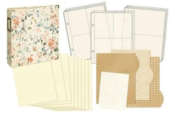 Vintage Rose Binder Album With Pocket Pages 1